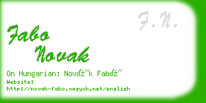 fabo novak business card